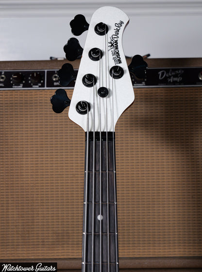 2022 Ernie Ball Music Man DarkRay 5 Sparkle White Limited Edition 14/100