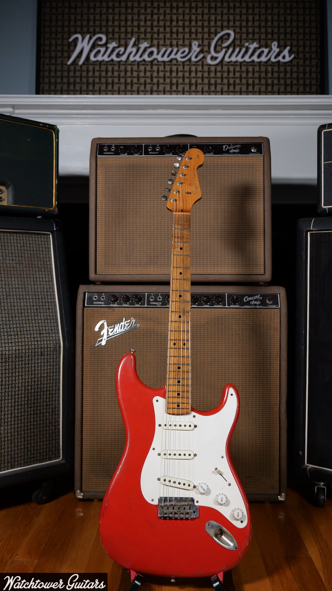 2015 Danocaster Double Cut Fiesta Red