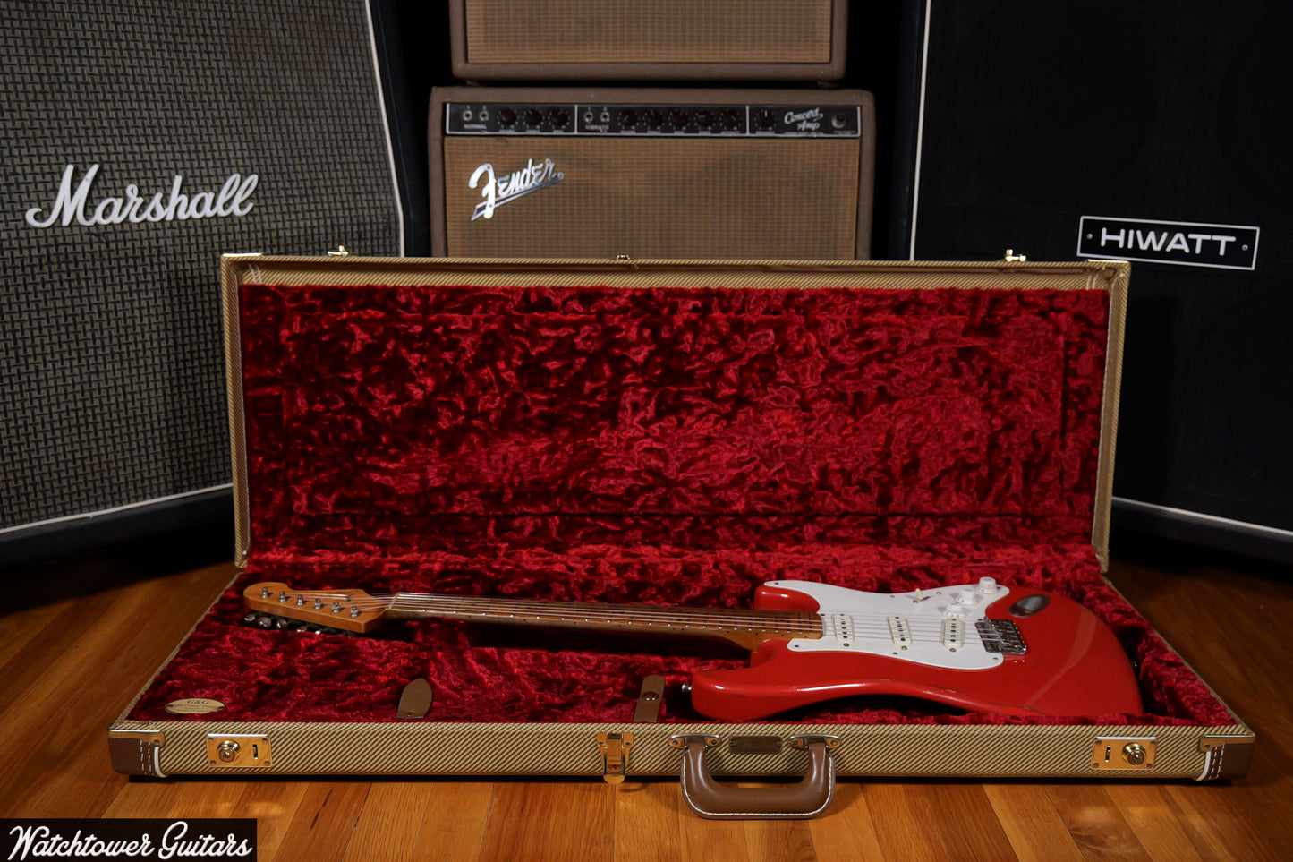 2015 Danocaster Double Cut Fiesta Red