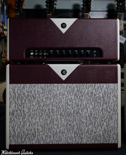 Divided by 13 Butch Walker Signature BW 1969 Head & 2x12F Speaker Cabinet *Custom Color* Vintage Bordeaux/White