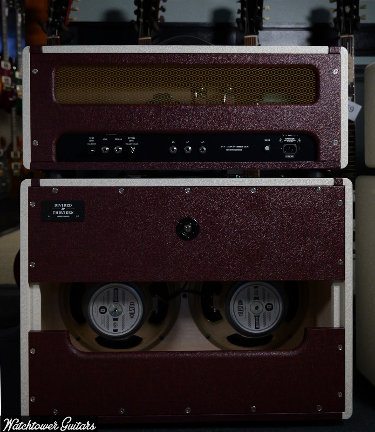 Divided by 13 Butch Walker Signature BW 1969 Head & 2x12F Speaker Cabinet *Custom Color* Vintage Bordeaux/White