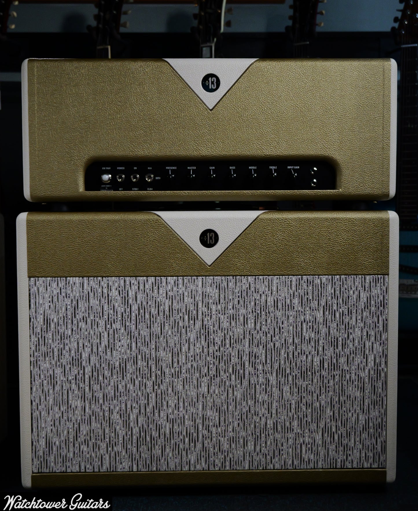 Divided by 13 Butch Walker Signature BW 1969 Head & 2x12F Speaker Cabinet *Custom Color* Gold/White