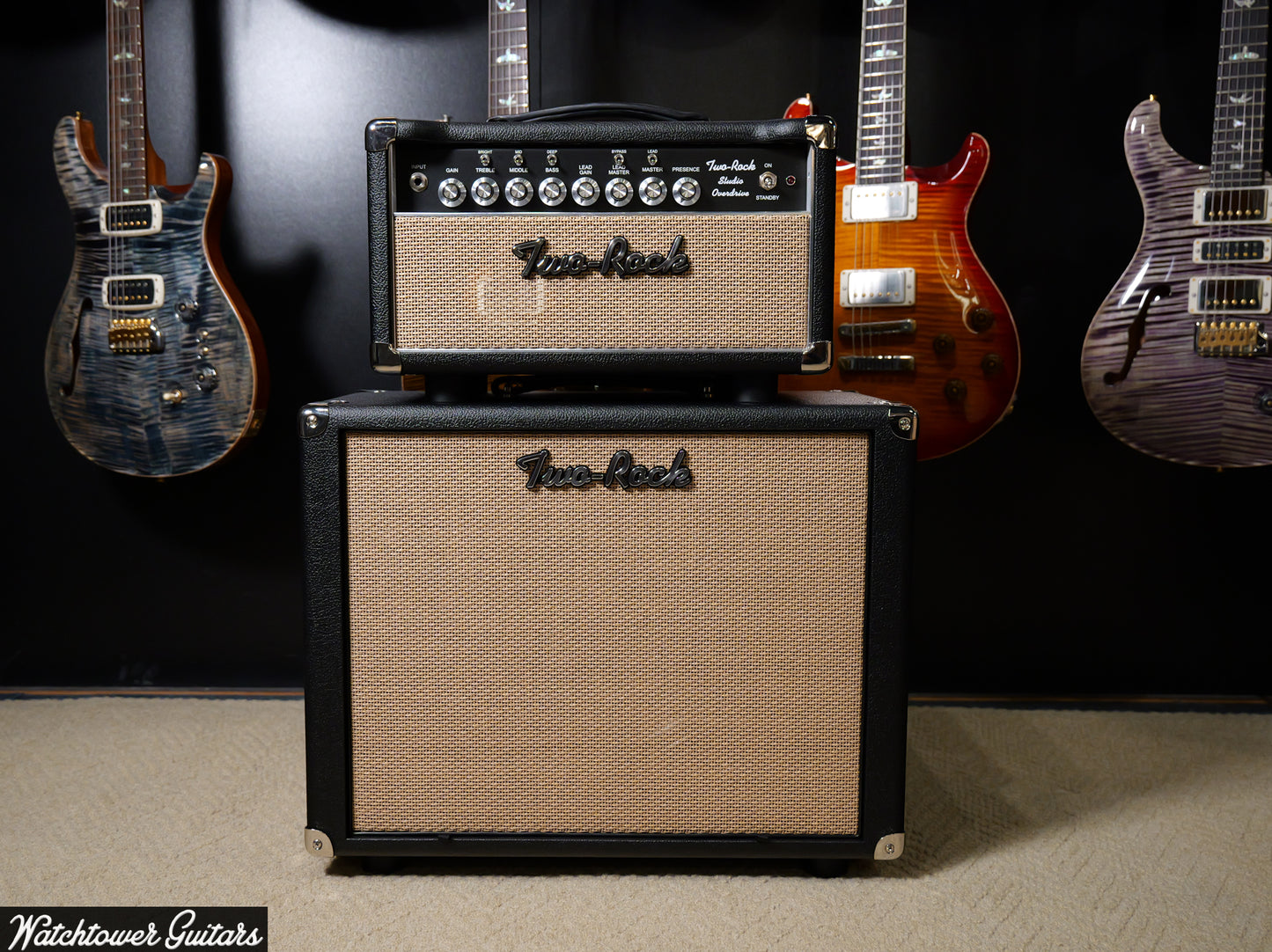 Two Rock Studio Overdrive Head & Small 1x12 Cabinet Black Bronco with Cane Grill