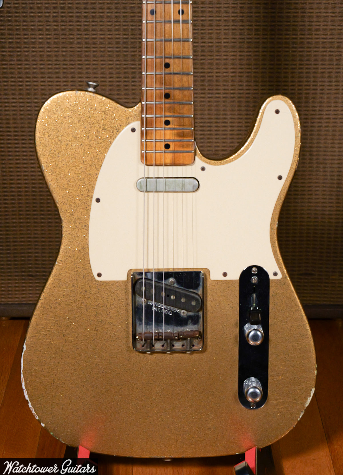 2020 Danocaster Gold Sparkle Single Cut Peter Florance Voodoo Pickups!