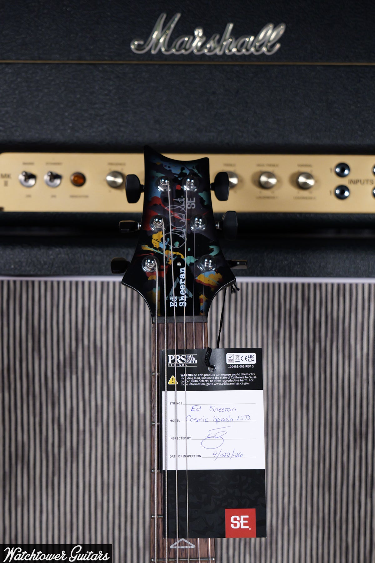 Paul Reed Smith PRS Ed Sheeran SE Hollowbody I Piezo Baritone Cosmic Splash Limited Edition