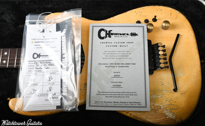 2023 Charvel USA Custom Shop San Dimas HSS Heavy Relic Brazilian Vanilla Shake