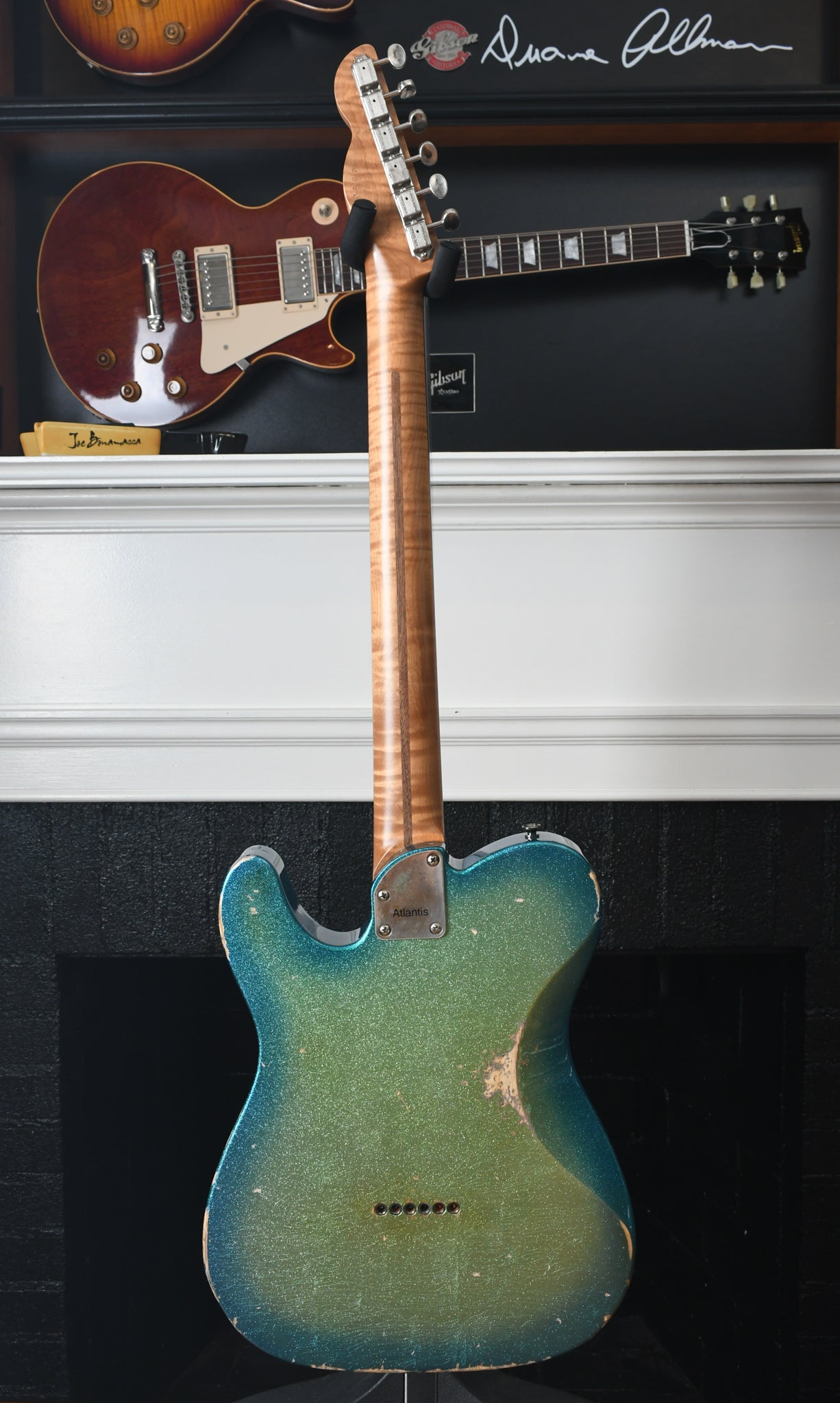 LSL Instruments Bad Bone 190 Blue Green Sparkle Sparkle Heavy Aged "Atlantis"