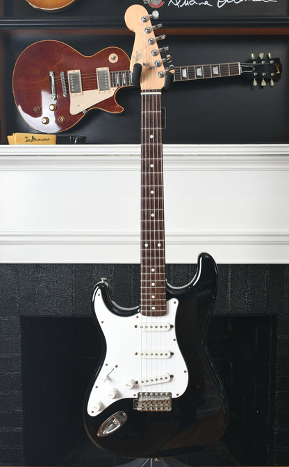 1987 Fender Japan Squier Left handed Stratocaster Black E series MIJ Hendrix