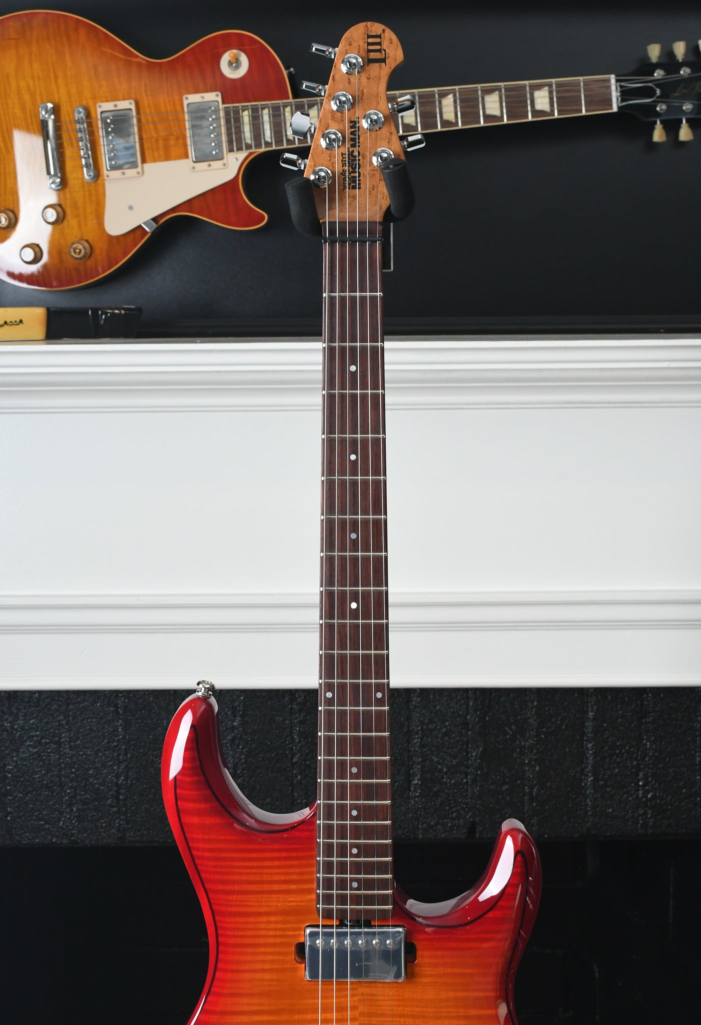 Ernie Ball Music Man Luke III Steve Lukather Signature Cherry Burst Flame