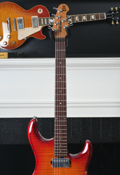 Ernie Ball Music Man Luke III Steve Lukather Signature Cherry Burst Flame