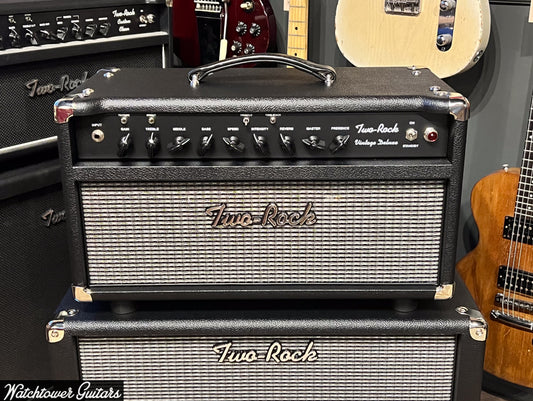 Two Rock Vintage Deluxe 35 Watt 6L6 & 1x12 Cabinet Black Bronco & Silver Cloth
