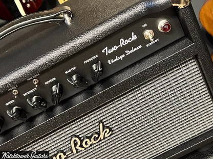 Two Rock Vintage Deluxe 40 Watt 6V6 & 1x12 Cabinet Black Bronco & Silver Cloth