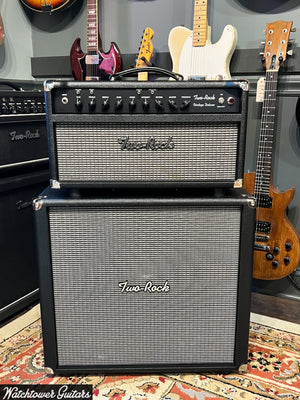 Two Rock Vintage Deluxe 35 Watt 6L6 & 3x10 Cabinet Black Bronco/Silver Cloth