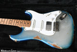 LSL Instruments Saticoy Lake Placid Blue Sparkle Burst to Silver Sparkle Heavy Aged "Cool"