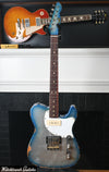 LSL Instruments Bad Bone 290 Lake Placid Blue Sparkle Burst to Silver Sparkle Heavy Aged "Blues"