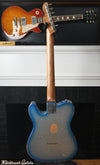 LSL Instruments Bad Bone 290 Lake Placid Blue Sparkle Burst to Silver Sparkle Heavy Aged "Blues"