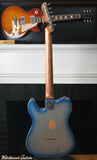 LSL Instruments Bad Bone 290 Lake Placid Blue Sparkle Burst to Silver Sparkle Heavy Aged "Blues"