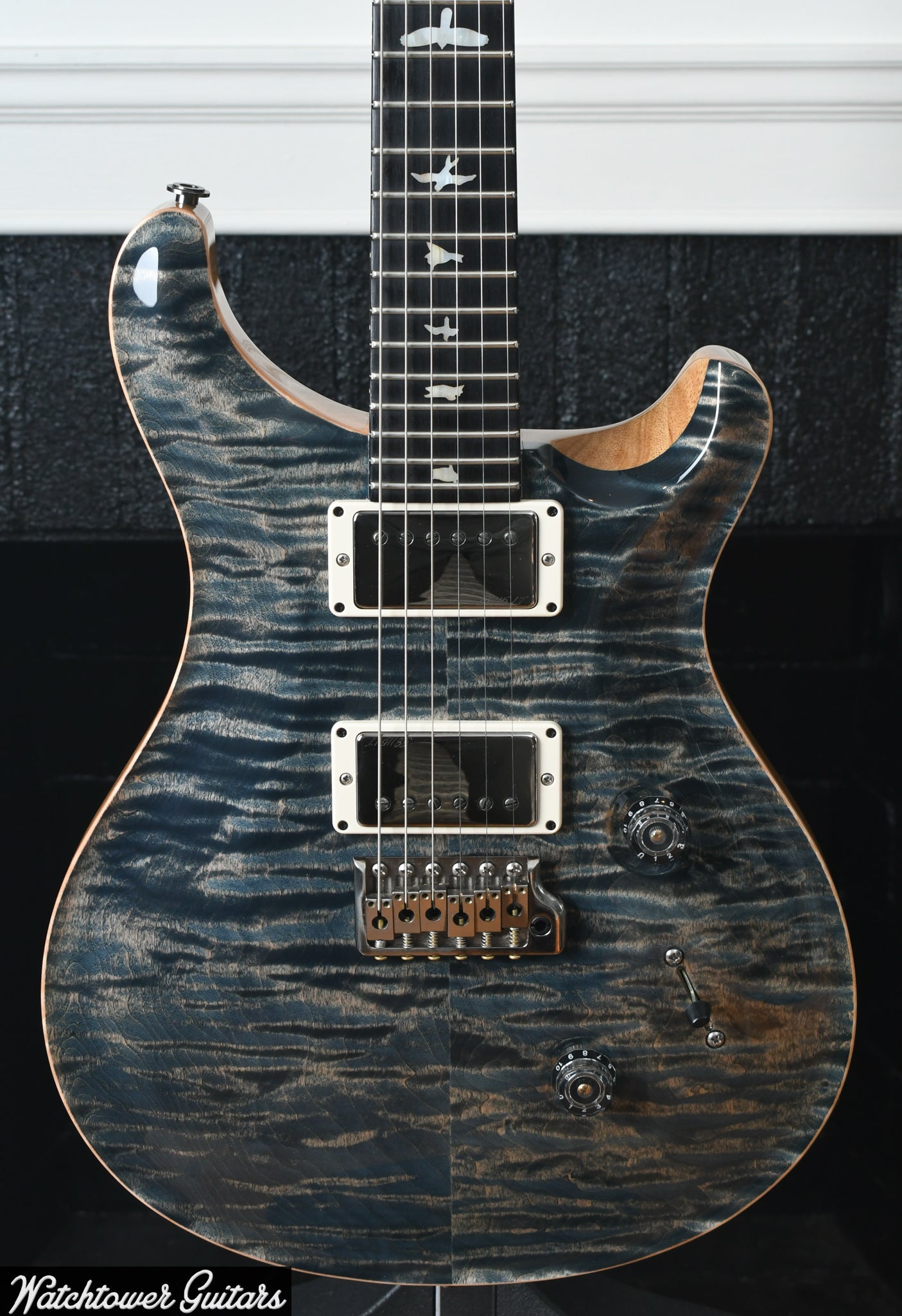 2018 Paul Reed Smith PRS Wood Library Custom 24 10 Top Faded Whale Blue