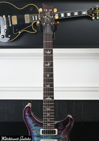 Paul Reed Smith PRS Studio Wood Library 10 Top Quilt, Brazilian Board, Korina, Aquableux Purple Burst Serial#0374256