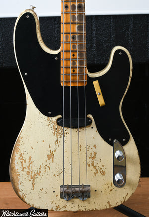 2023 Fender Custom Shop '51 Precision Bass Heavy Relic Aged Vintage White