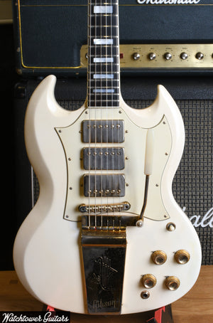1969 Gibson SG Custom Polaris White - Player Vintage