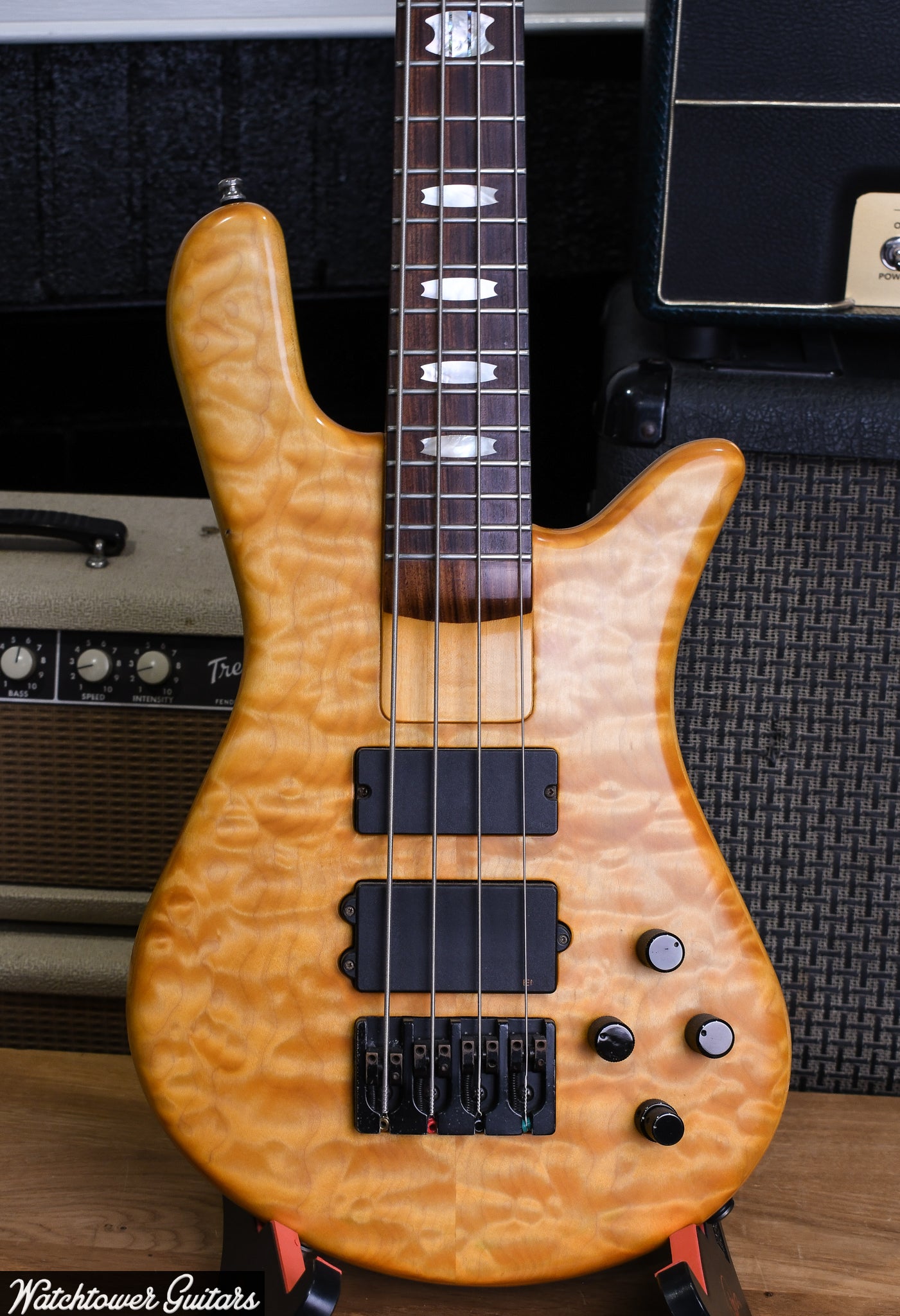 Spector NS-4H2-FM USA 4-String Bass Guitar Royal Blue Stain