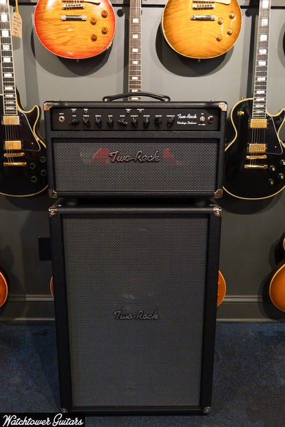 Two Rock Vintage Deluxe 40 Watt Head 6V6 Black Bronco/Modern Silver Grill (SN369)