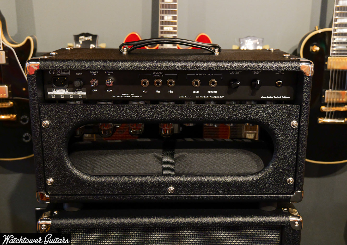 Two Rock Vintage Deluxe 40 Watt Head 6V6 Black Bronco/Modern Silver Grill (SN369)