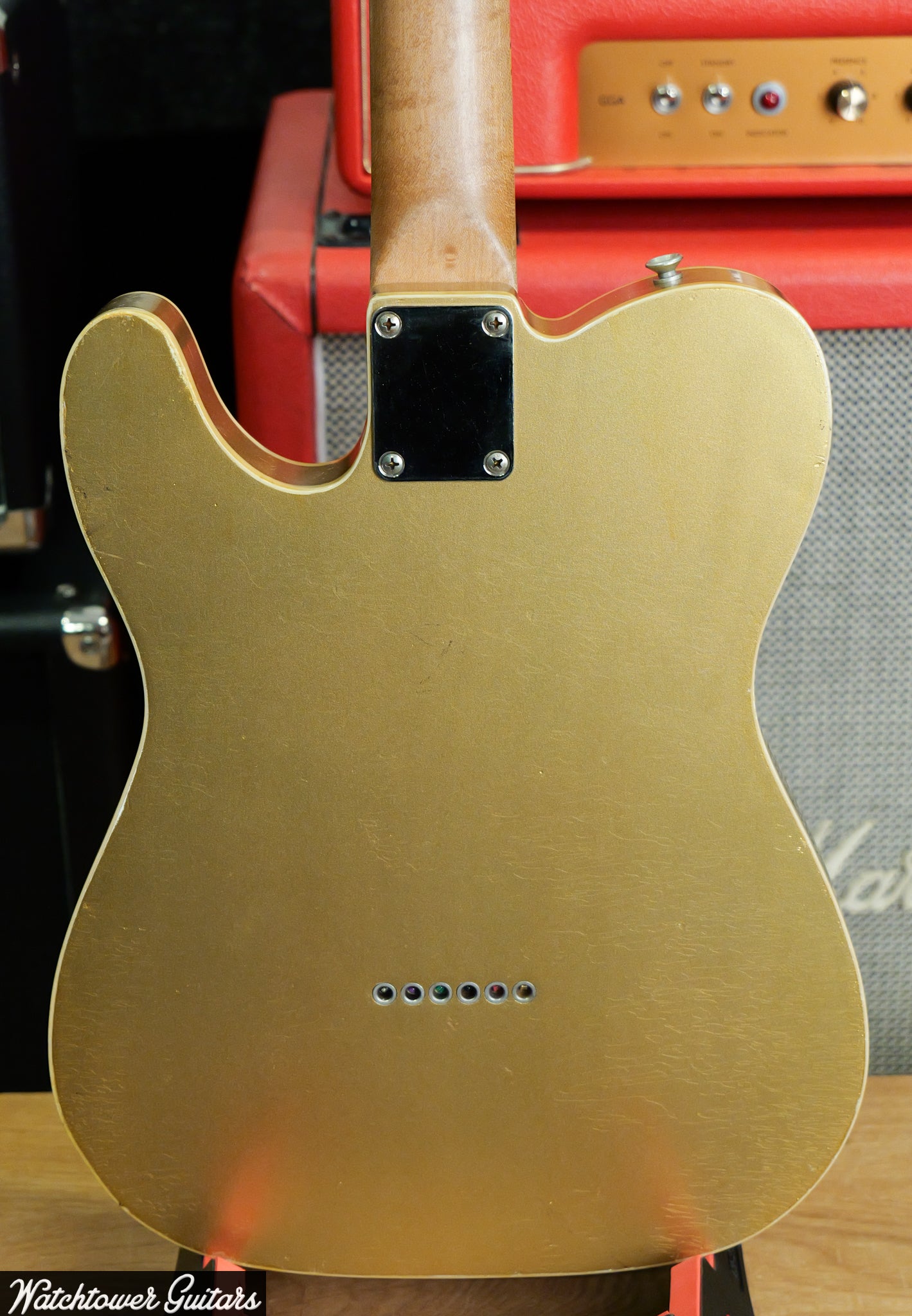 2025 Danocaster Single Cut Double Bound Firemist Gold