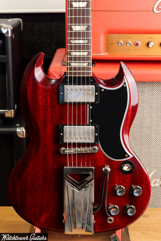 2021 Gibson 60th Anniversary 1961 SG Standard Sideways Vibrola Cherry
