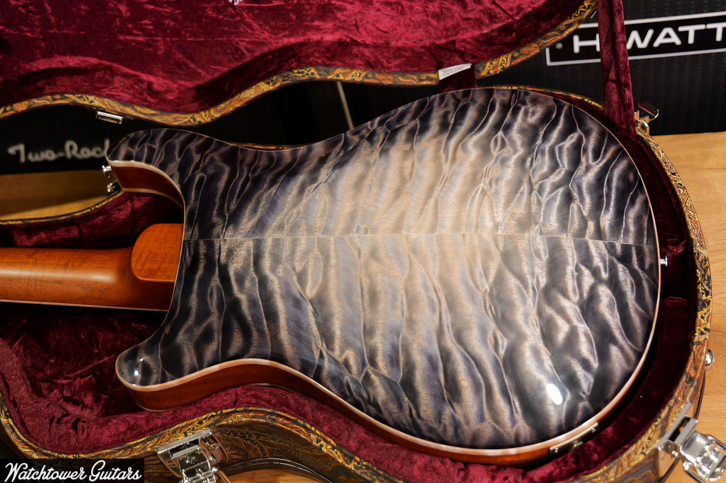 Paul Reed Smith PRS Private Stock Watchtower Run 594 Hollowbody II Quilt Frostbite Glow