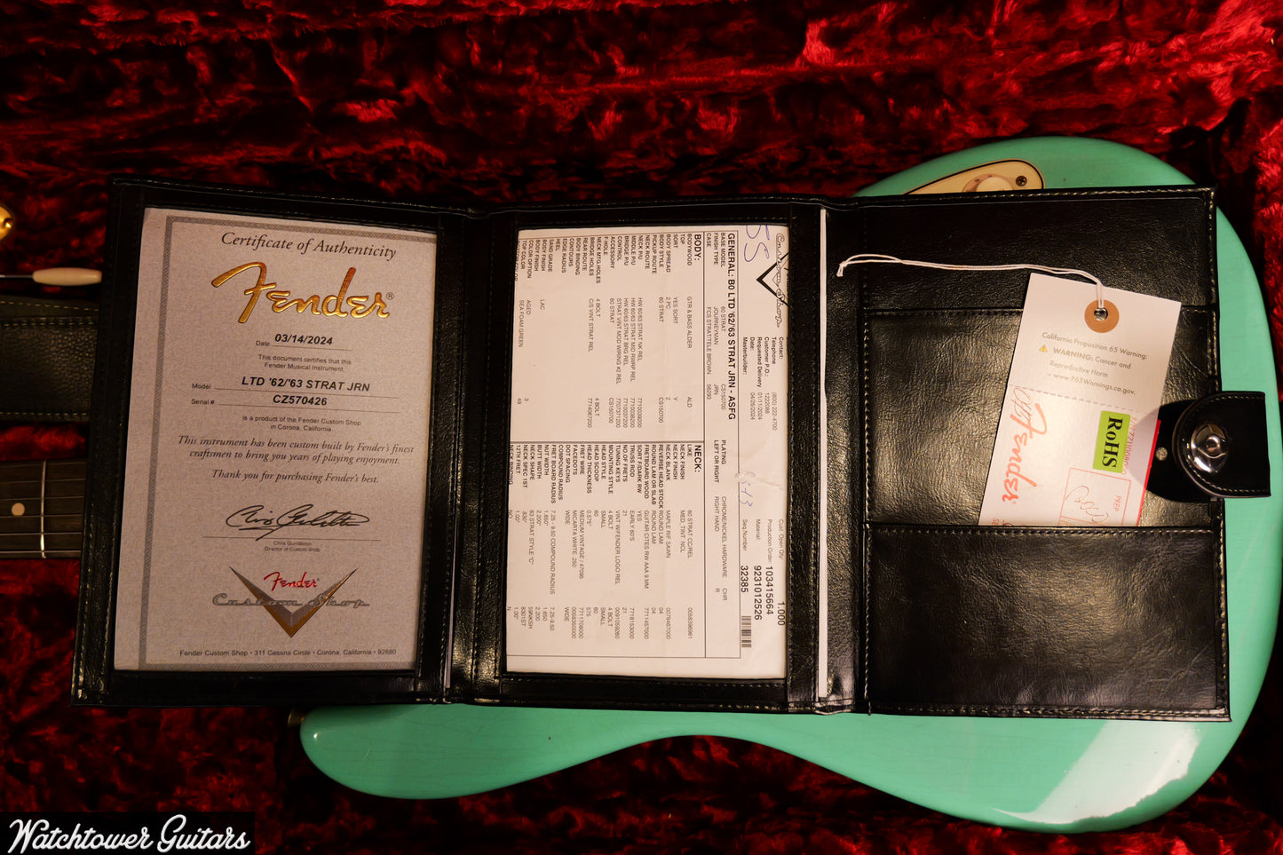 2024 Fender Custom Shop Journeyman 1962/63 Stratocaster Faded Seafoam Green