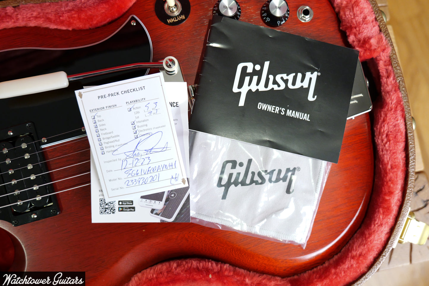 2023 Gibson SG Standard '61 Faded Maestro Vibrola Vintage Cherry