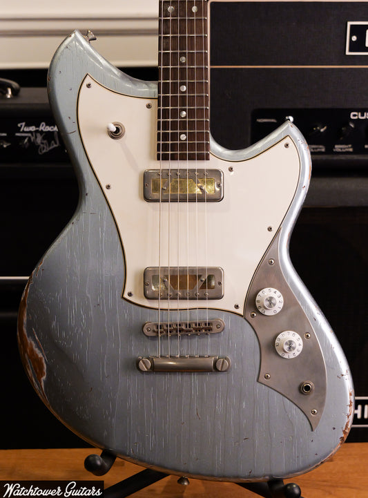 2024 Novo Guitars Serus P2 Gold Foil Pickups Ice Blue Metallic