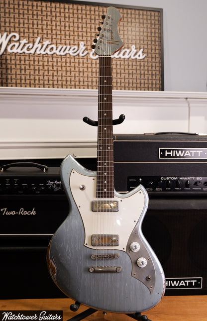 2024 Novo Guitars Serus P2 Gold Foil Pickups Ice Blue Metallic