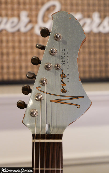 2024 Novo Guitars Serus P2 Gold Foil Pickups Ice Blue Metallic