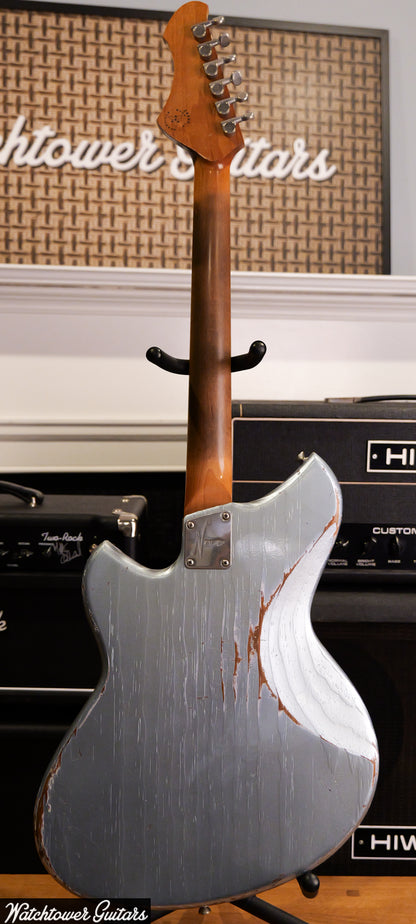 2024 Novo Guitars Serus P2 Gold Foil Pickups Ice Blue Metallic