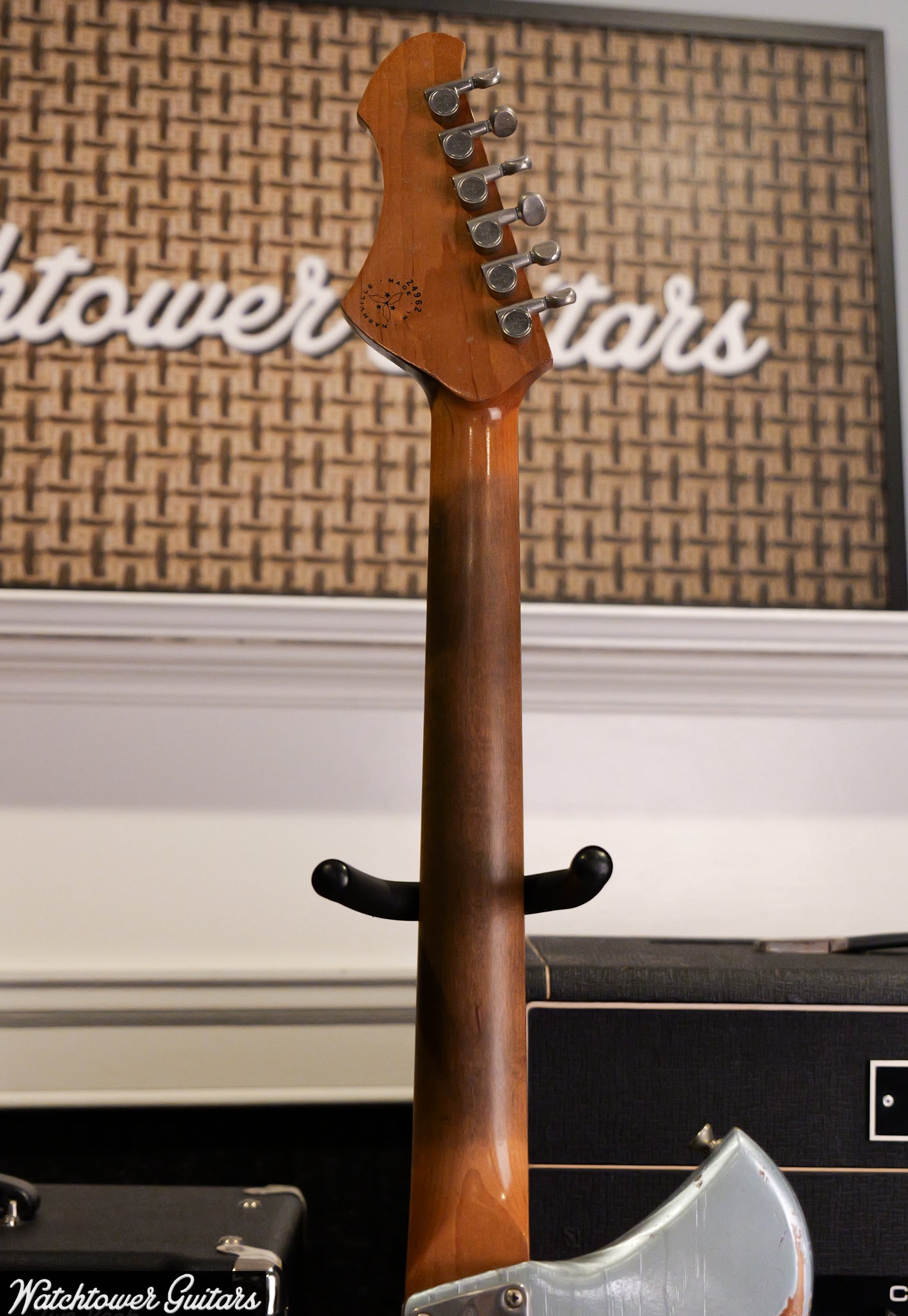 2024 Novo Guitars Serus P2 Gold Foil Pickups Ice Blue Metallic