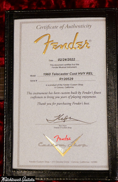 2022 Fender Custom Shop 1960 Telecaster Custom Heavy Relic Sonic Blue