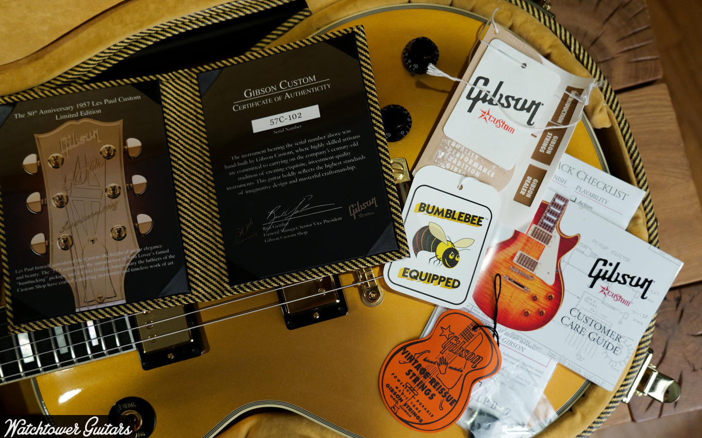 2007 Gibson Les Paul Custom 1957 50th Anniversary #102 Gold