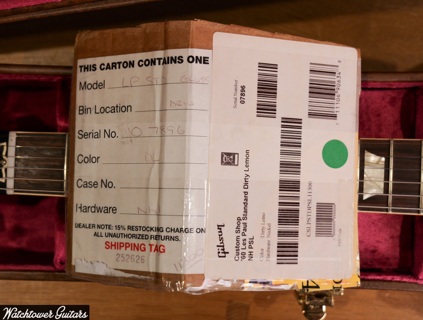 2017 Gibson 1960 Les Paul Standard Reissue R0 Dirty Lemon