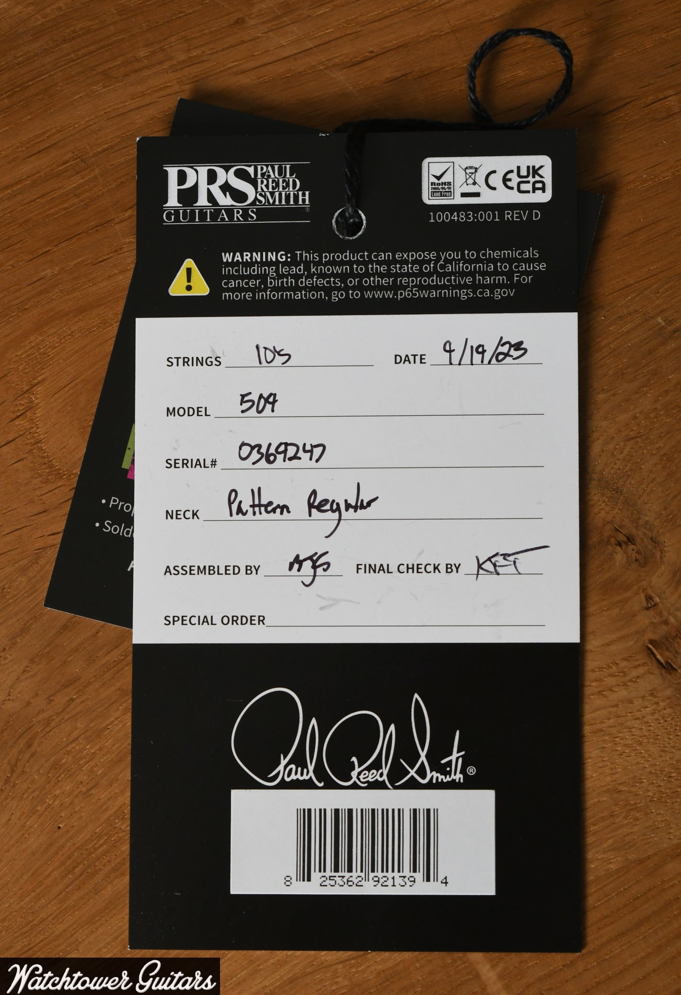 2023 Paul Reed Smith PRS 509 Faded Whale Blue