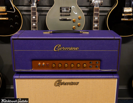 Germino Lead 55 LV Master Volume & Style II 2x12 Cabinet Purple Tolex