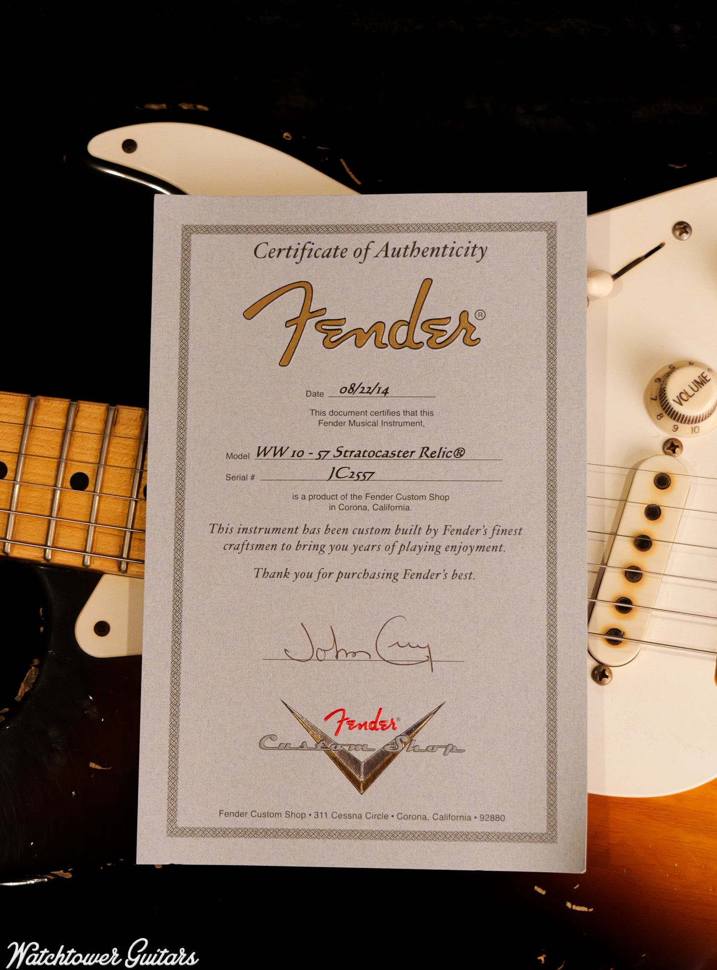 2014 Fender '57 Stratocaster WW10 Masterbuilt John Cruz Heavy Relic Sunburst