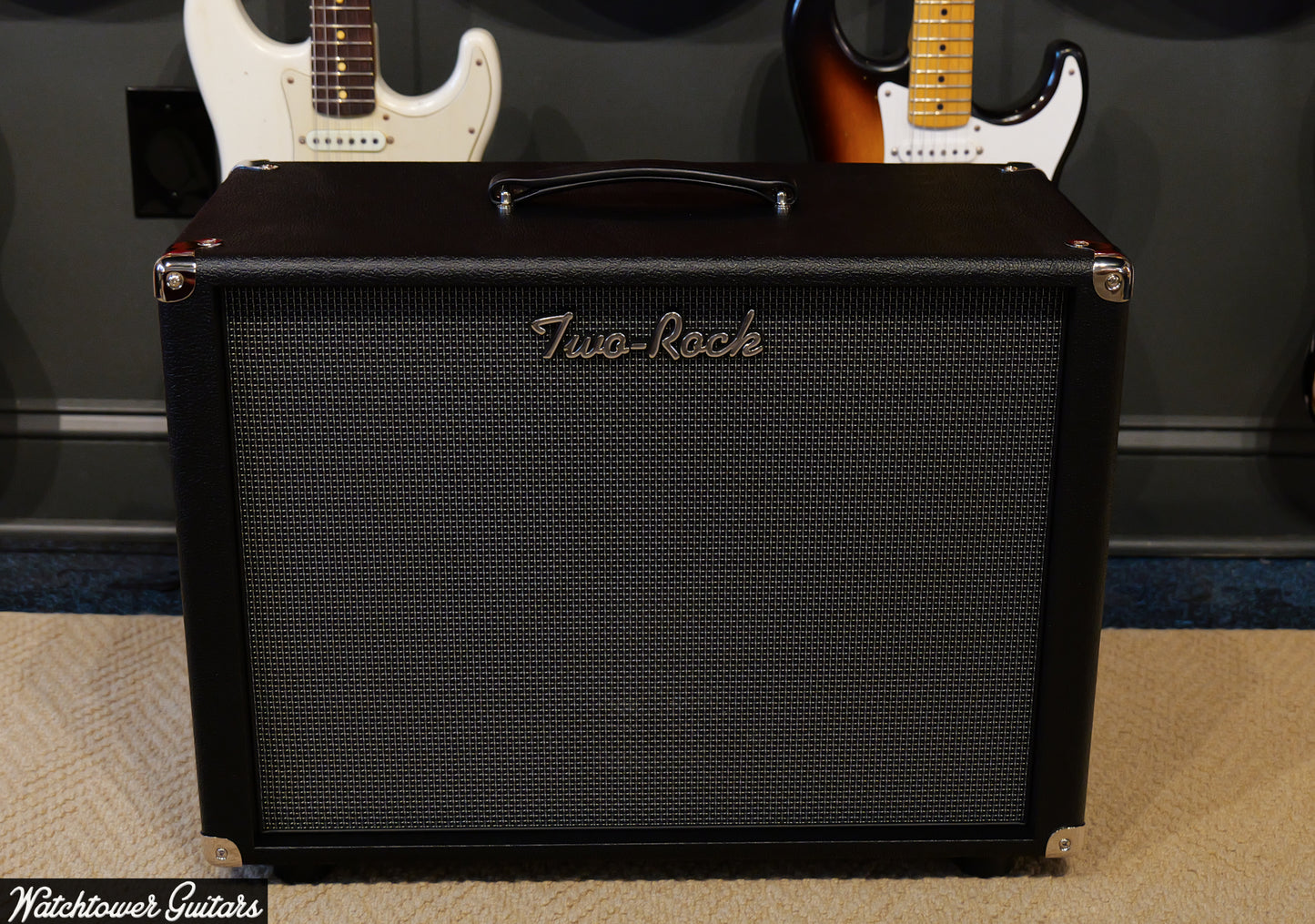 Two Rock 1x12 Cabinet in Black Bronco with Modern Silver Grill