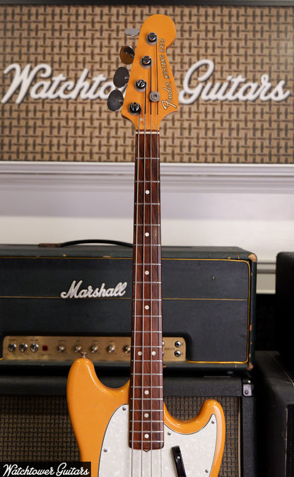 1969 Fender Mustang Bass Competition Orange with Matching Headstock