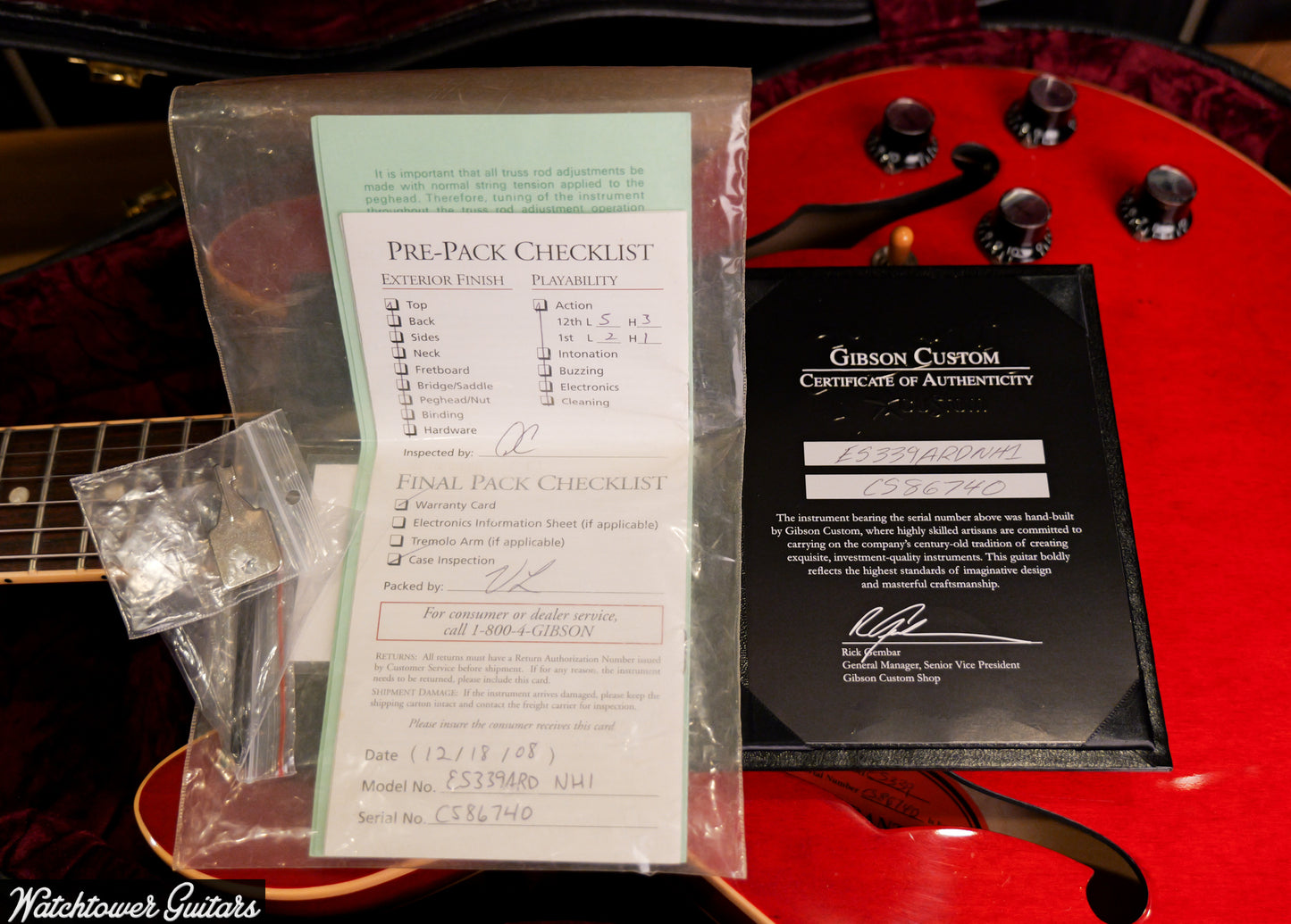 2008 Gibson Custom Shop ES-339 Vintage Cherry