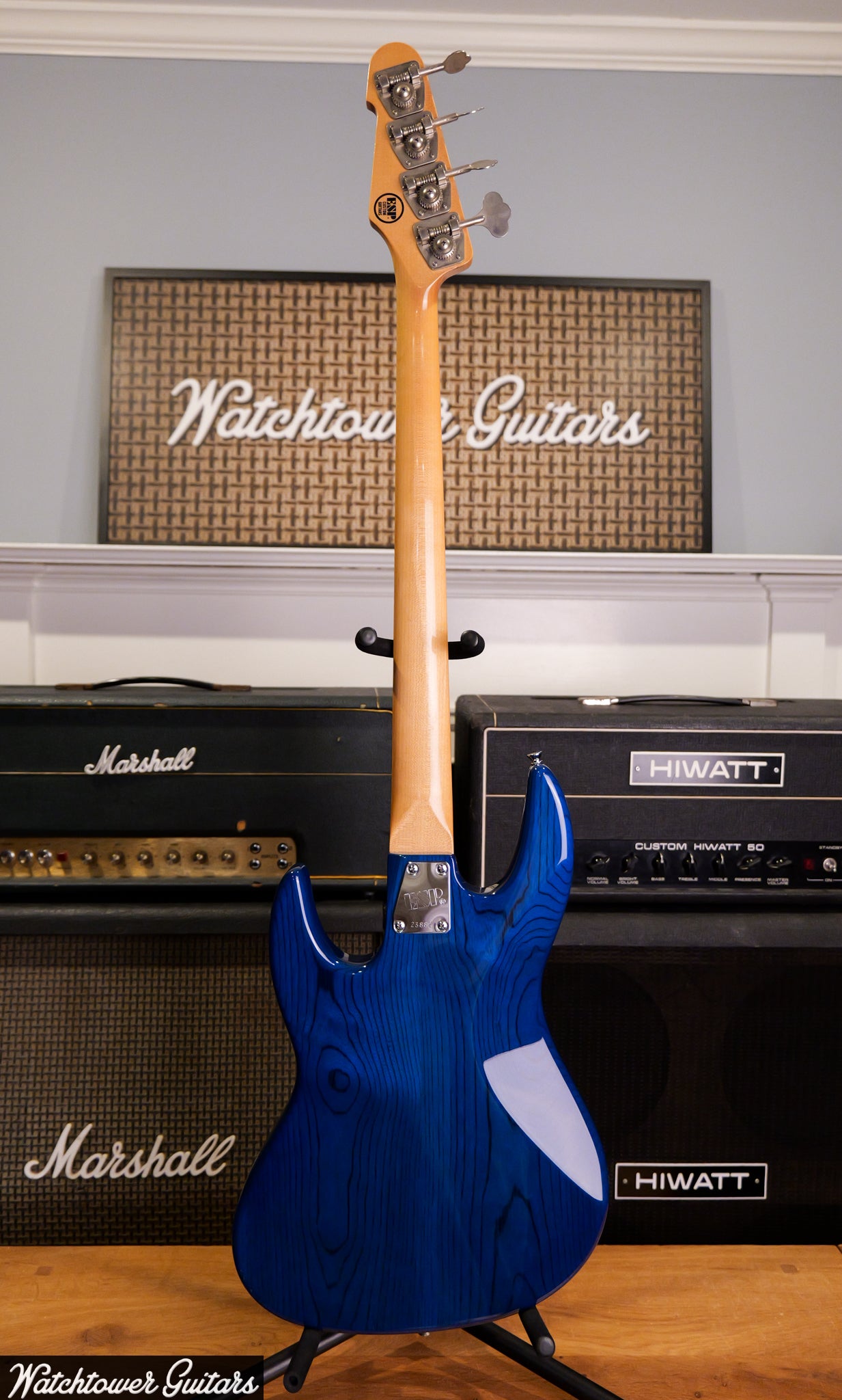 1990's ESP Japan 4 String Bass J-Four Translucent Blue