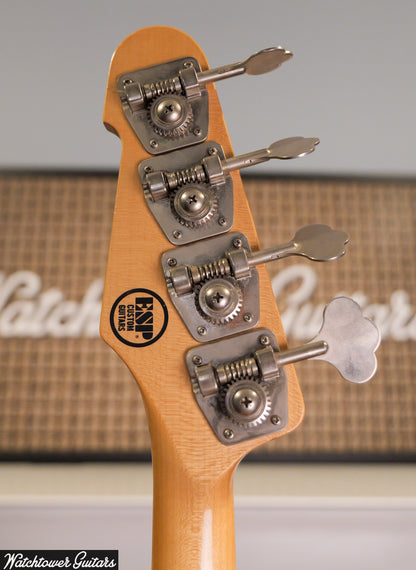 1990's ESP Japan 4 String Bass J-Four Translucent Blue