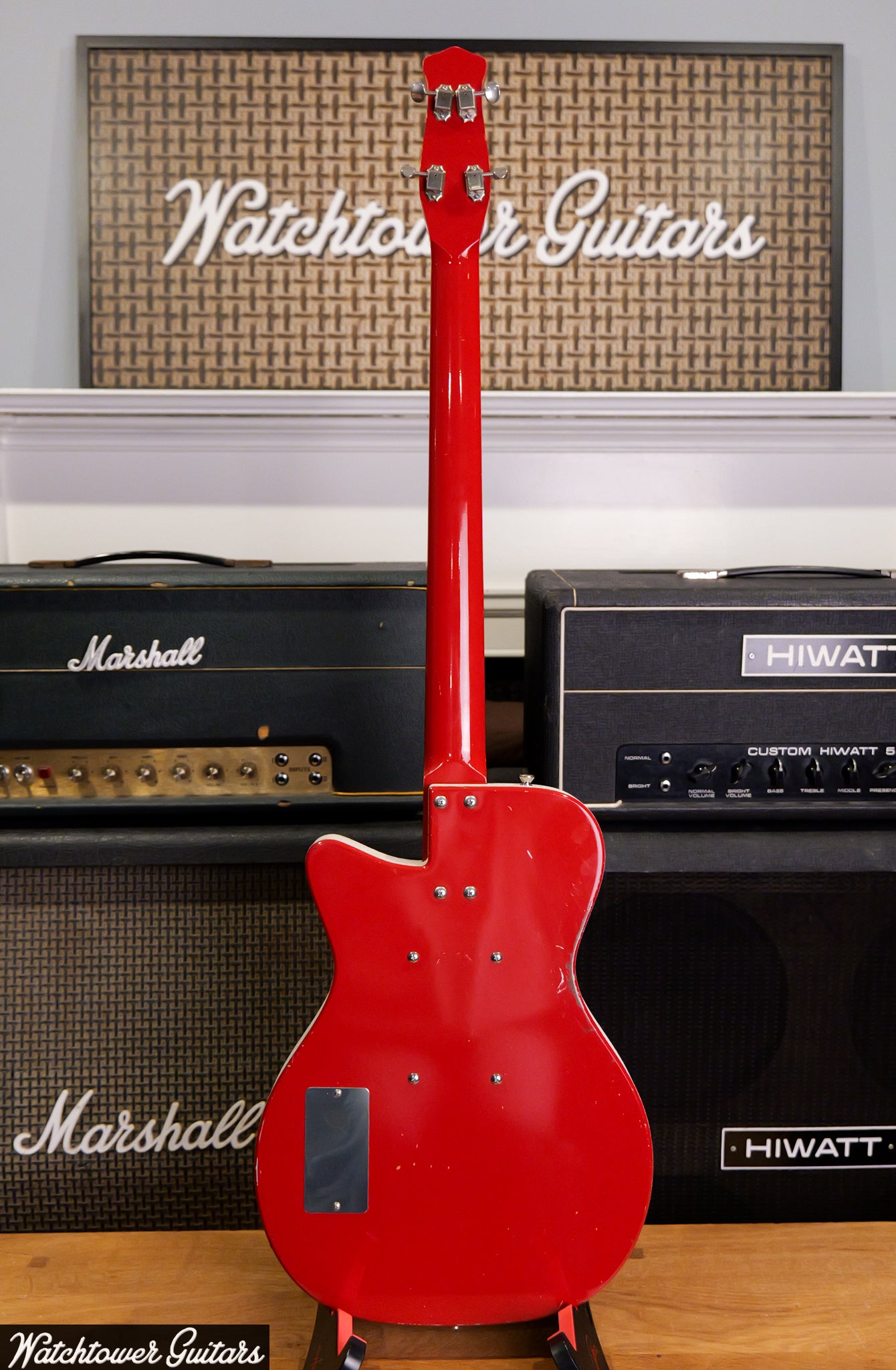 1998 Jerry Jones Neptune Short Scale Bass Red